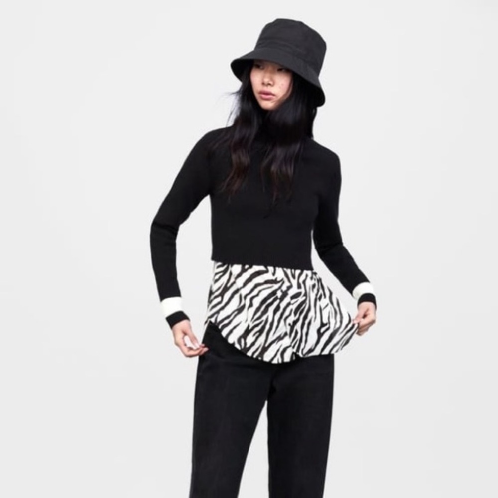Zara knit cropped sweater